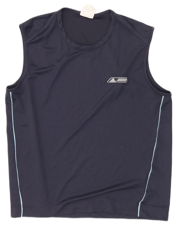 Adidas Homme Débardeur Grand Bleu Marine Polyester