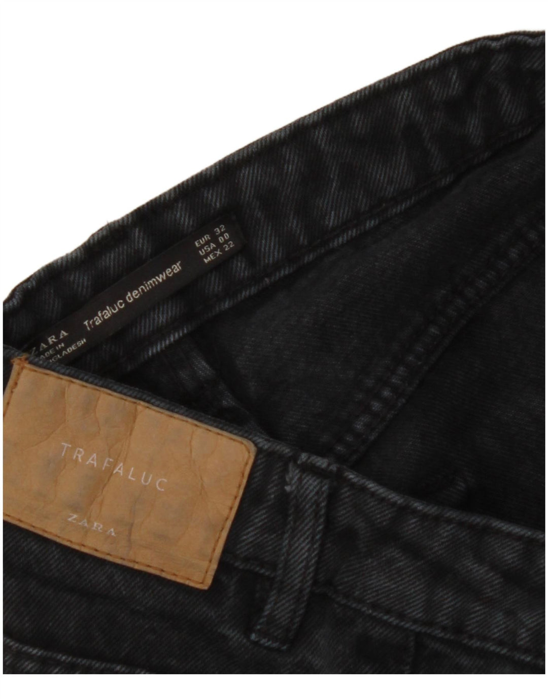 ZARA Jean taille haute pour femme EU 32 2XS W22 L26 Noir