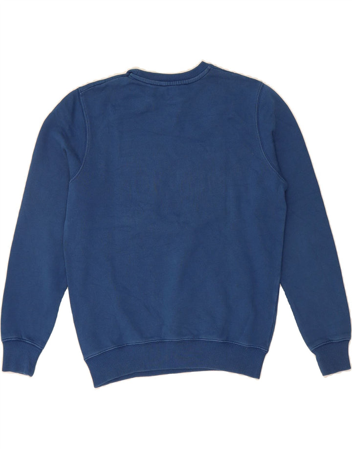 LIU JO Mens Graphic Sweatshirt Jumper Small Blue Cotton Vintage Liu Jo and Second-Hand Liu Jo from Messina Hembry 