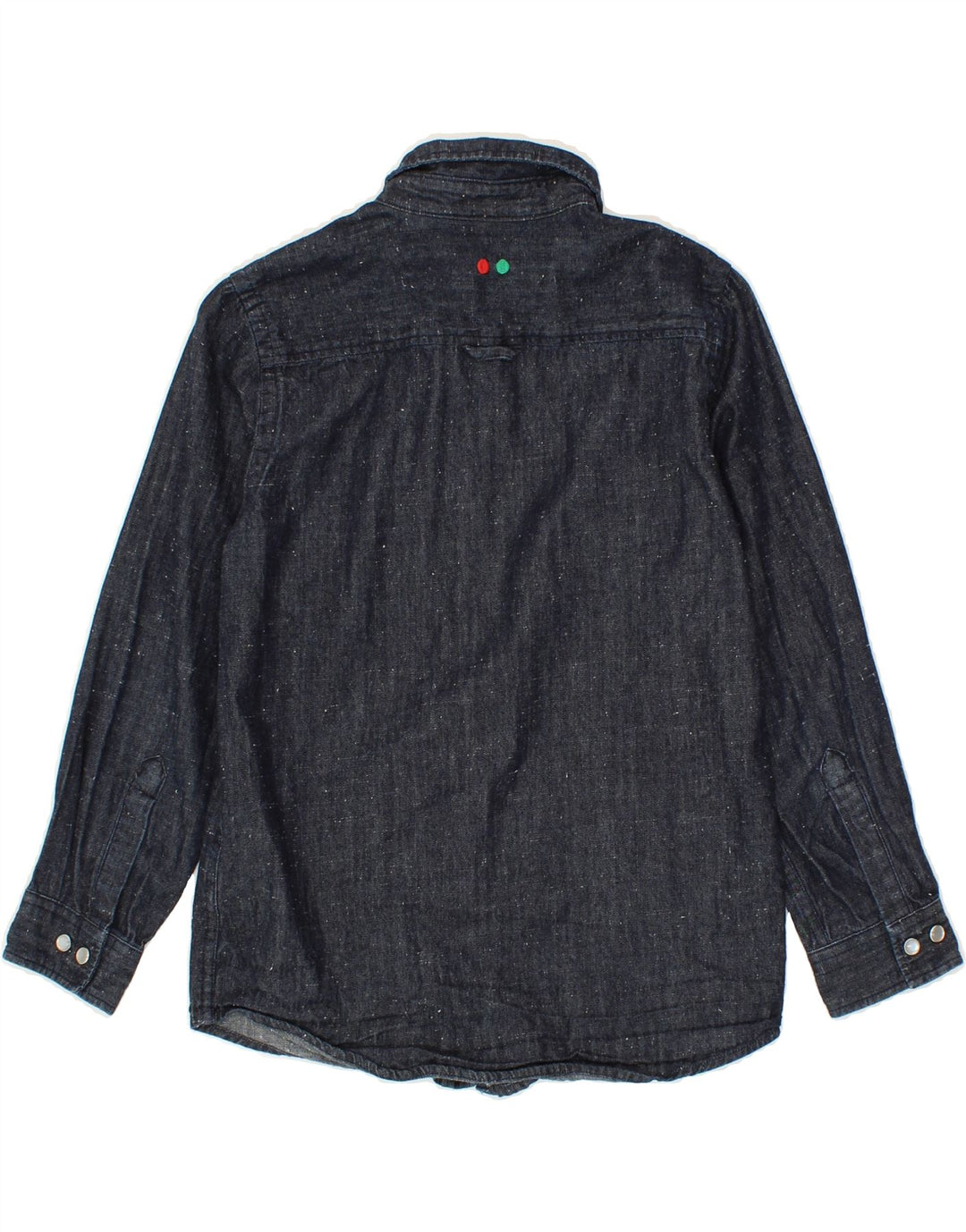 KICKERS Boys Denim Shirt 9-10 Years Navy Blue Cotton Vintage Kickers and Second-Hand Kickers from Messina Hembry 