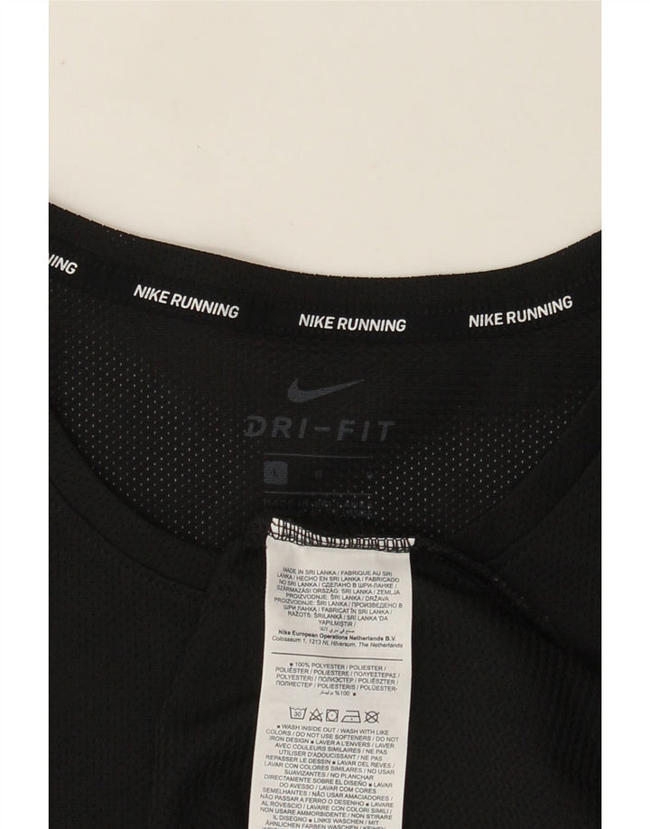 Nike Hommes Dri Fit T-Shirt Haut Large Noir Polyester