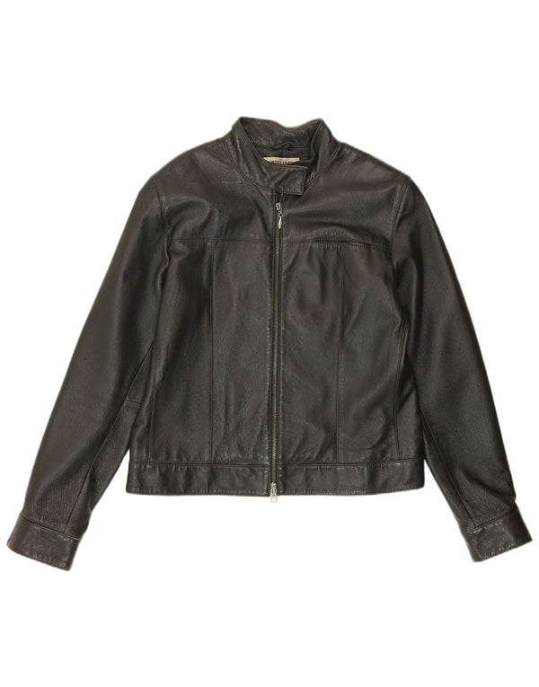 HELLINE Veste en cuir femme UK 14 Cuir vert moyen