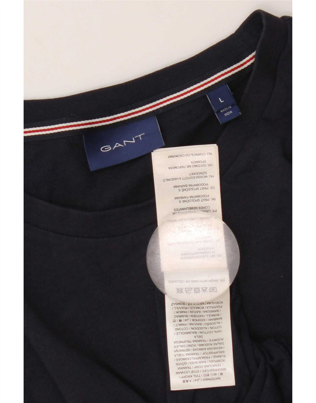 Gant T-Shirt Homme Top Large Bleu Marine Coton