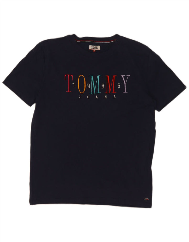 Tommy Hilfiger T-Shirt Graphique Homme Bleu Marine Moyen