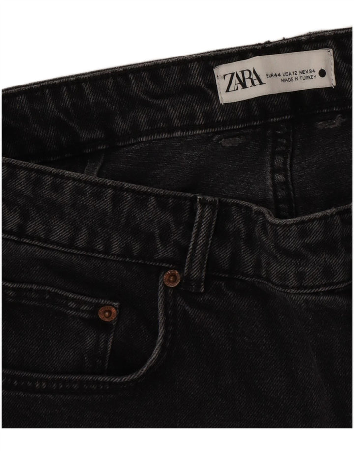 Zara Jean évasé court pour femme EU 44 XL W34 L26 Gris