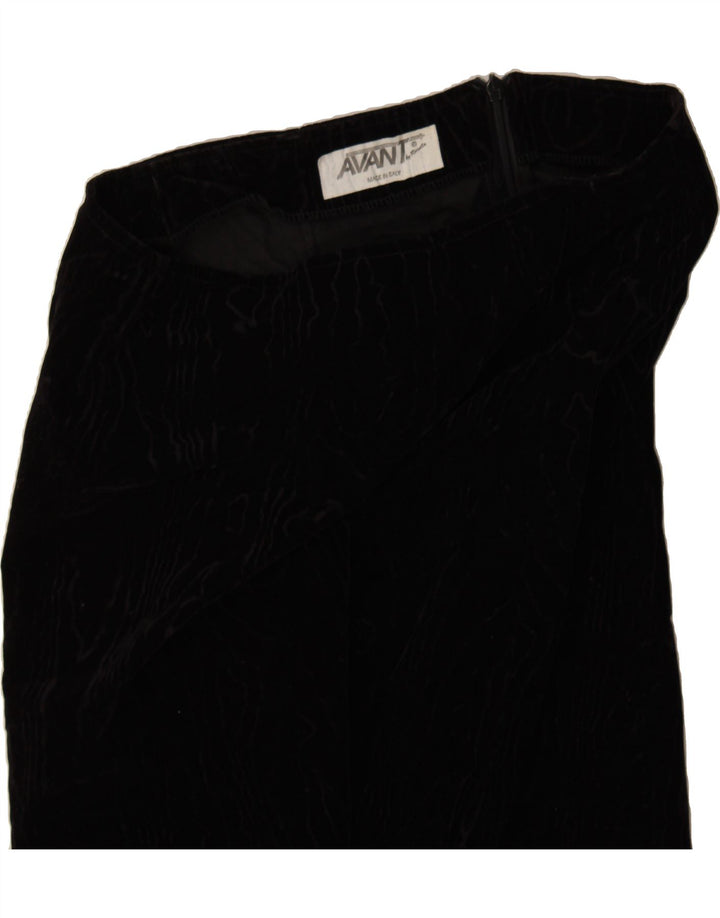 AVANT Womens Velvet Mini Skirt W26 Small Black Cotton Vintage Avant and Second-Hand Avant from Messina Hembry 