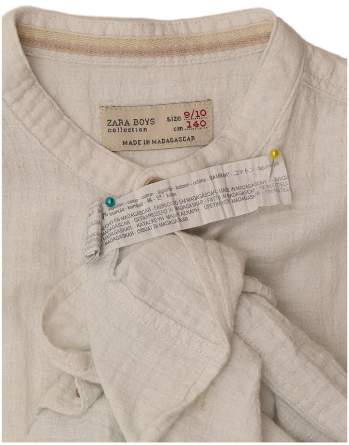 Chemise à manches 3/4 Zara garçon 9-10 ans blanc