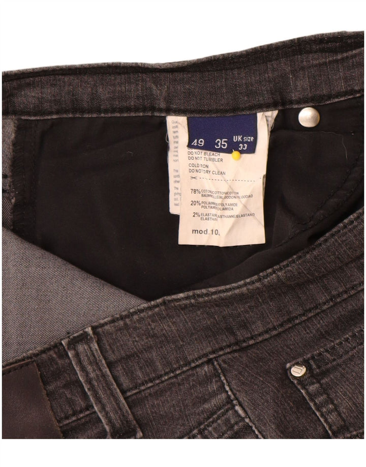 Trussardi Femme Jean Droit W33 L31 Gris Coton