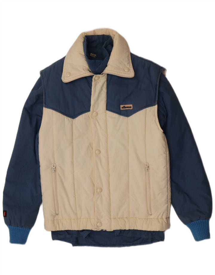 Ellesse Veste coupe-vent pour femme IT 44 Bleu moyen en coton colour block