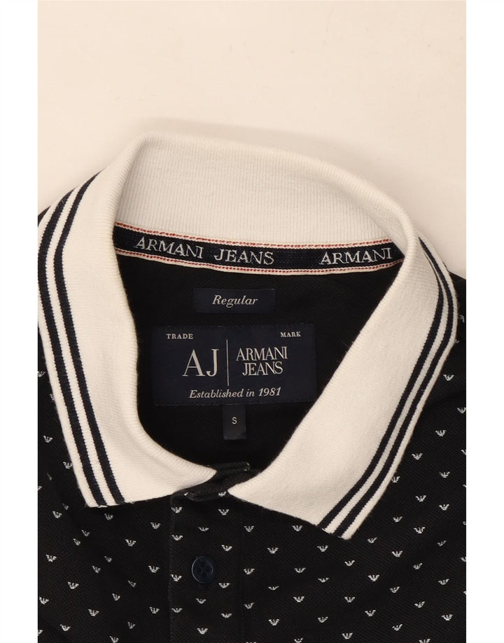 Armani Polo Regular Homme Petit Coton Taché Noir