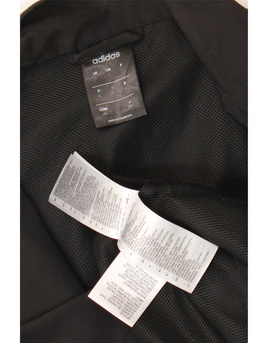 Adidas Hommes Climalite Survêtement Top Veste Grand Noir Polyester