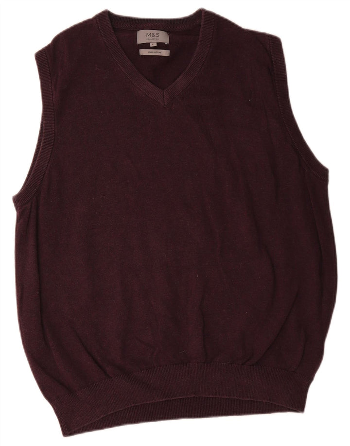 Marks & Spencer Débardeur pour homme en coton violet Taille L