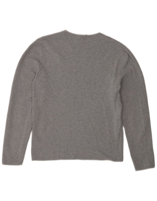 Cos Haut Femme Manches Longues UK 44 Coton Gris Moyen