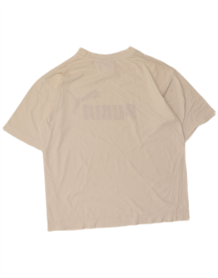 Puma T-Shirt Graphique Homme Petit Blanc Coton