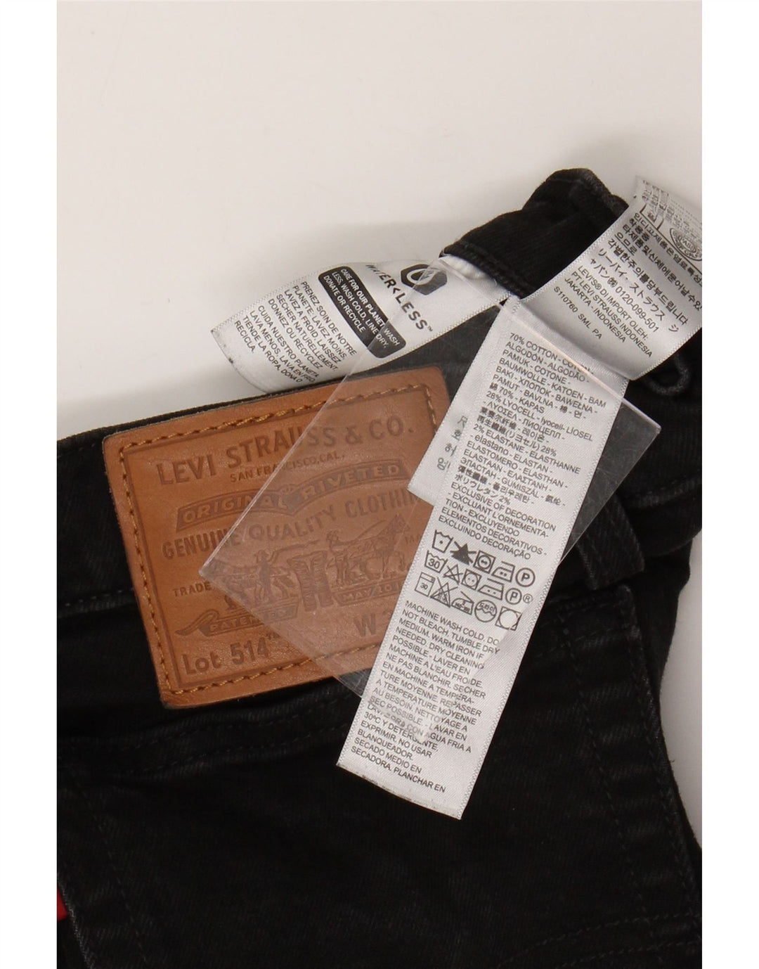 Levi's Jean Droit 514 Homme W33 L28 Noir Coton