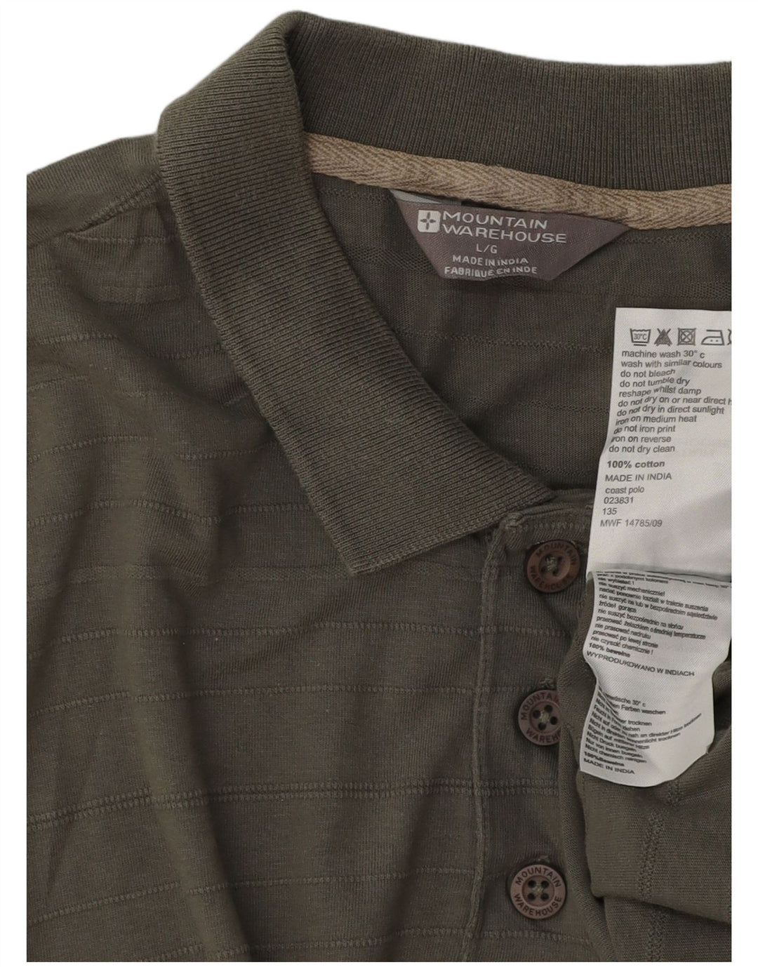 Mountain Warehouse Polo Homme Grand Kaki Coton