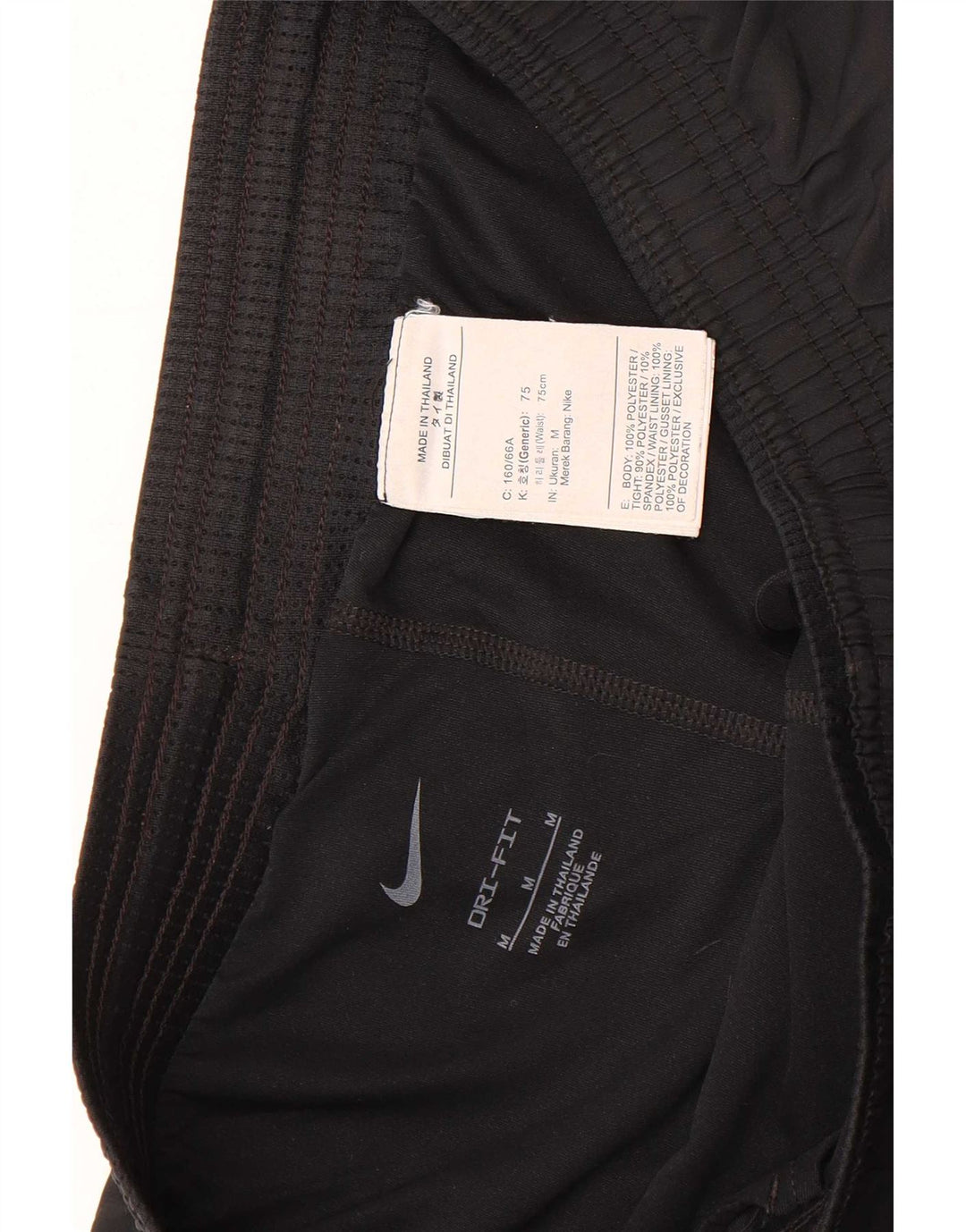 Nike Short de sport Dri Fit pour femme UK 14 Noir moyen Polyester