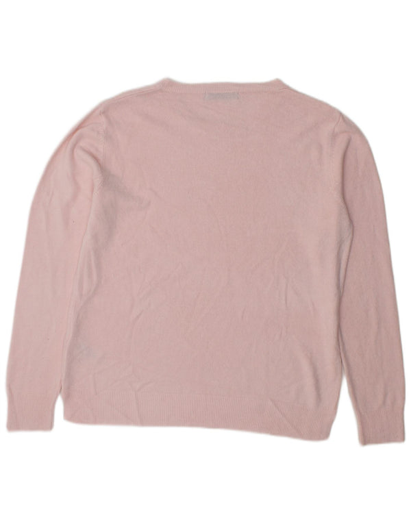 Marks & Spencer Pull col bateau pour femme UK 14 Grand acrylique rose
