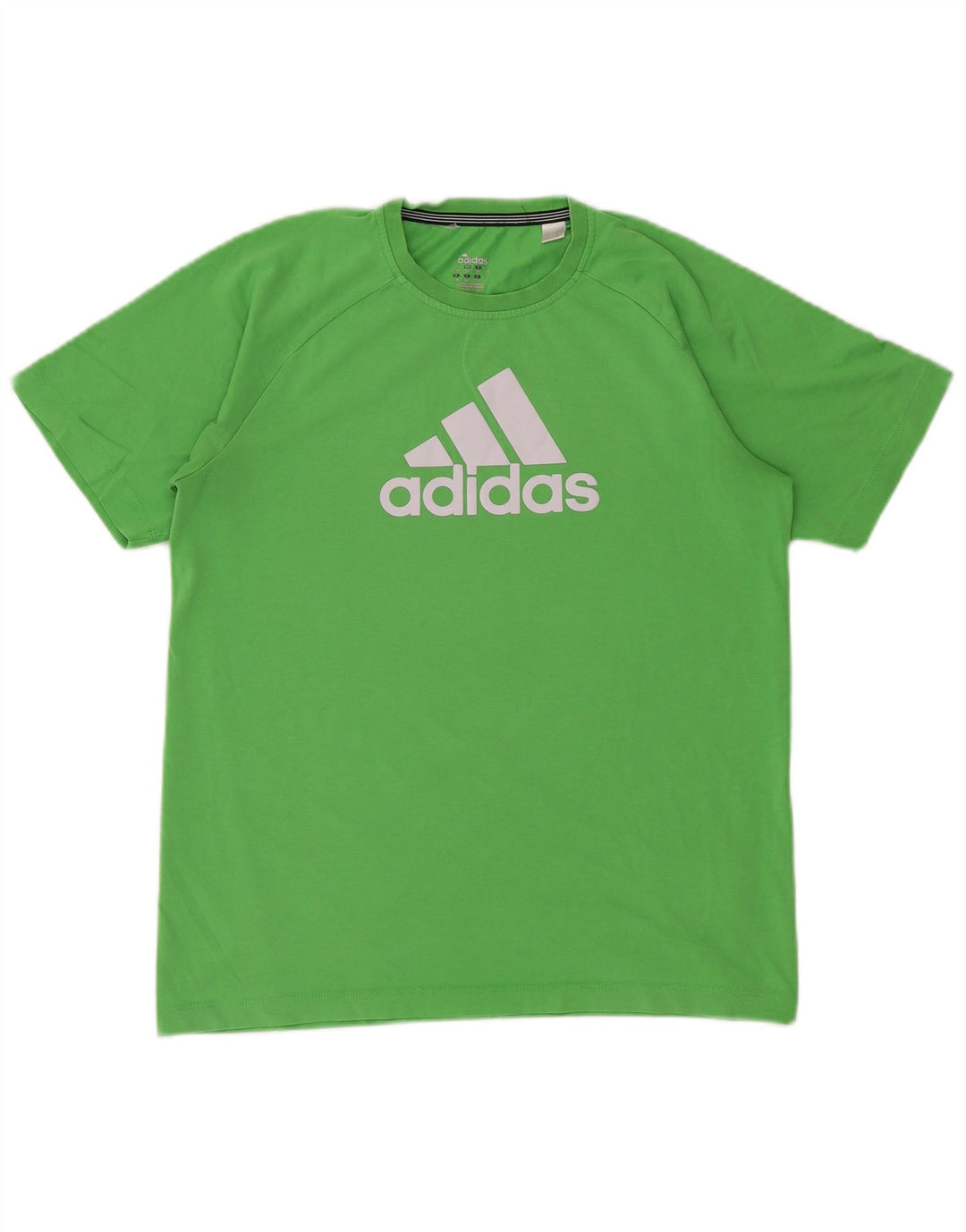 ADIDAS Garçon Climalite Graphic T-Shirt Top 15-16 ans Vert Coton