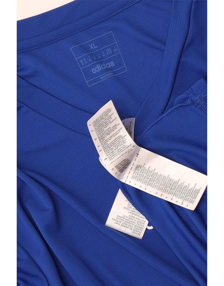 Adidas Homme Aeroready Top Manches Longues XL Bleu Polyester