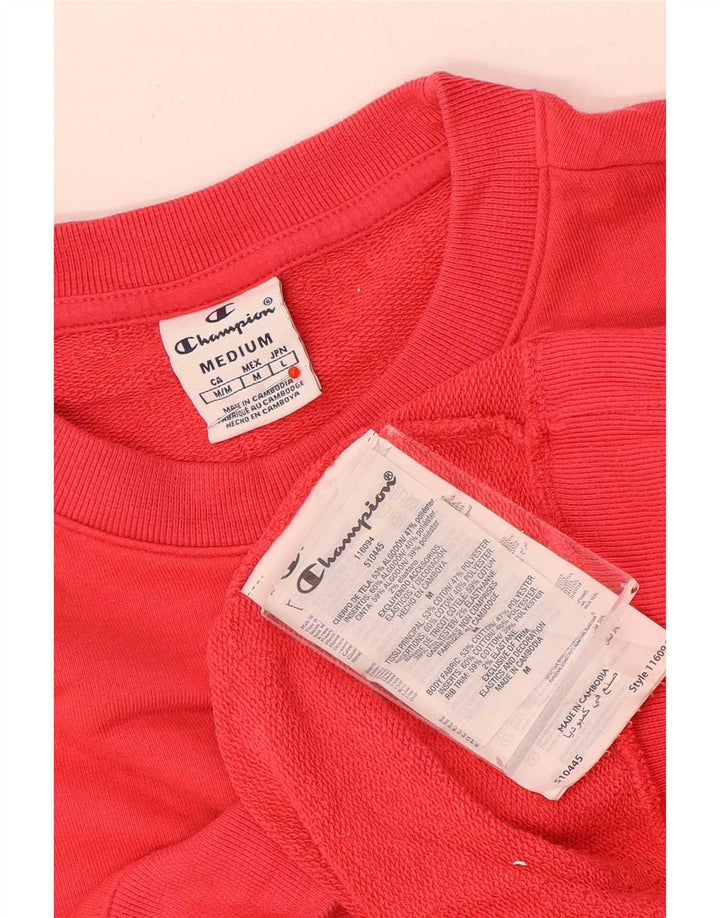 Champion Sweat-shirt court graphique pour femme UK 14 Rouge moyen Coton
