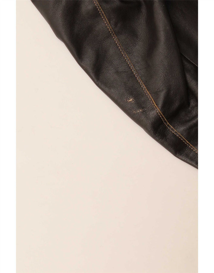 Gerry Weber Veste en cuir pour femme UK 14 Large Noir