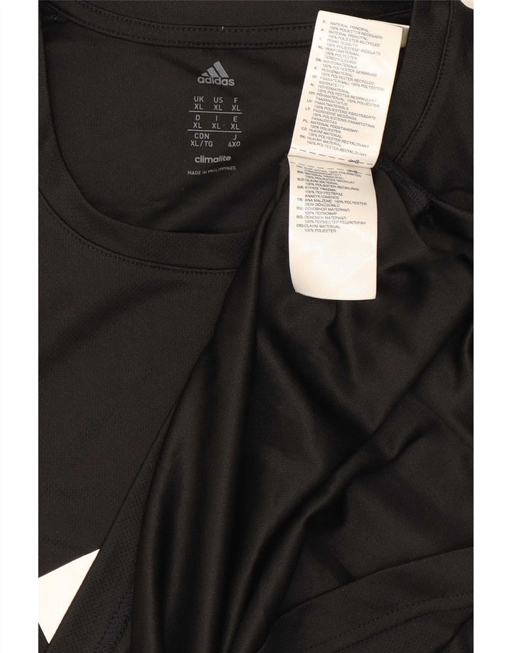 Adidas Hommes Climalite Graphic T-Shirt Top XL Noir Polyester