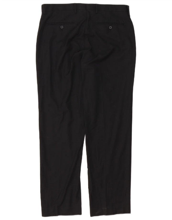 Marks & Spencer Pantalon de costume coupe classique pour homme W34 L31 Noir Polyester