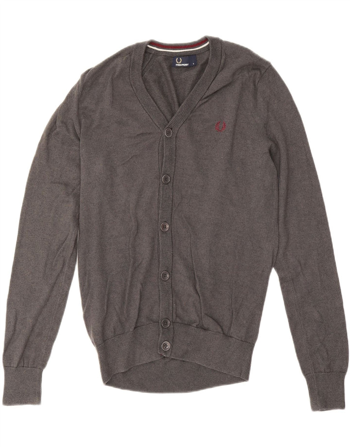 Fred Perry Pull Cardigan Homme Petit Gris Laine