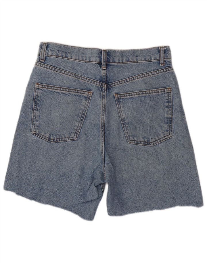 Zara Short en jean pour femme EU 38 Small W28 Bleu Coton