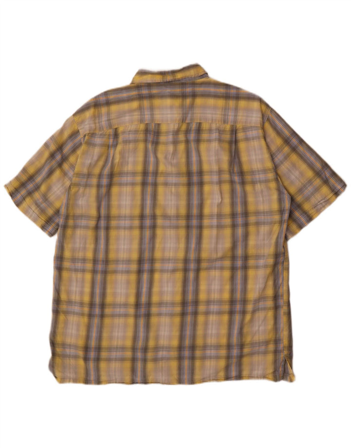 Angelo Litrico Chemise Homme Taille 41/42 Grand Coton à Carreaux Jaune