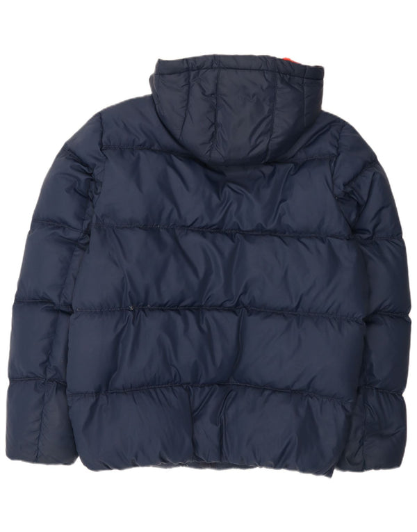 Tommy Hilfiger Veste matelassée à capuche pour homme UK 42 XL Bleu marine Polyester