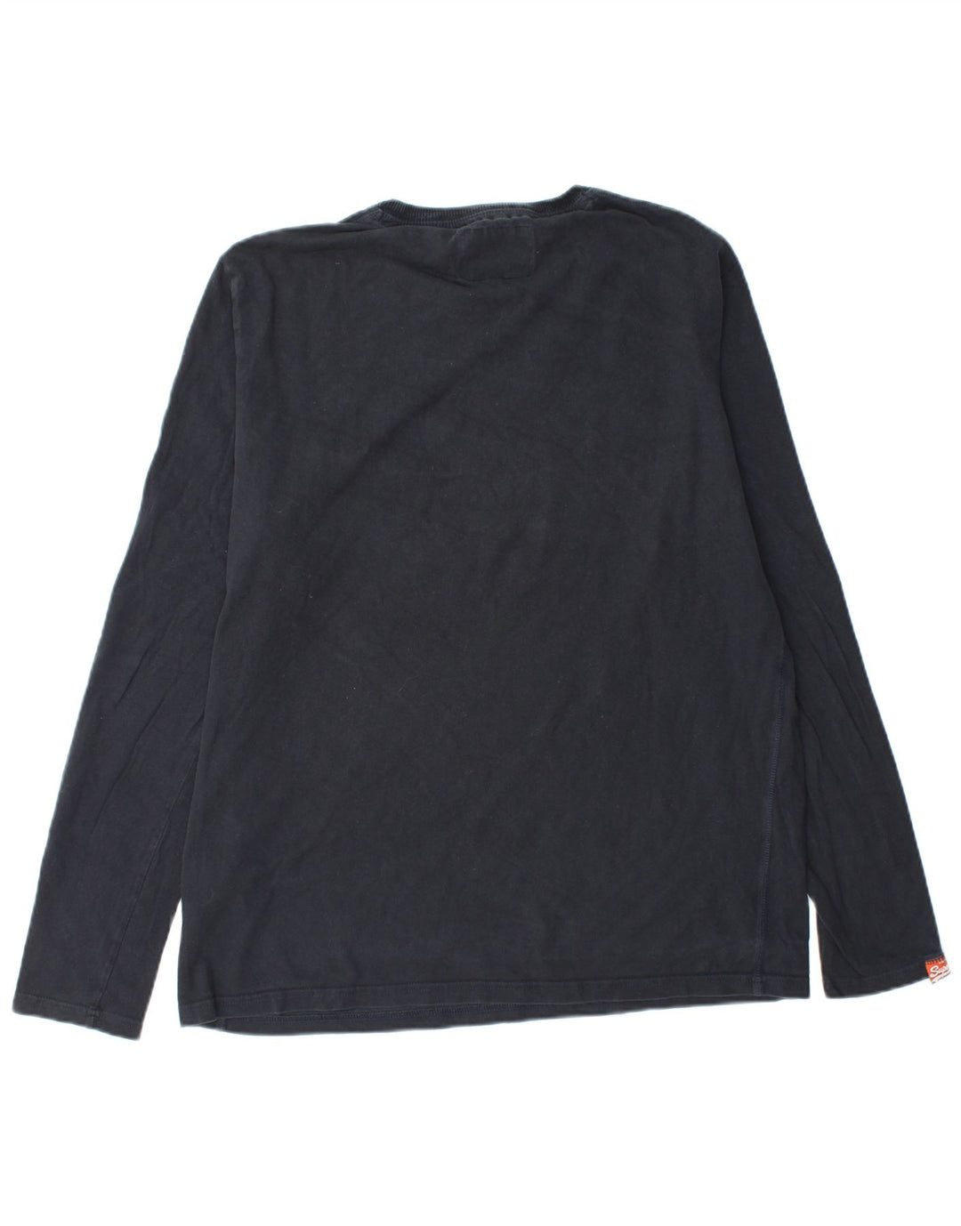 SUPERDRY Haut Graphique Homme Manches Longues 2XL Bleu Marine Coton