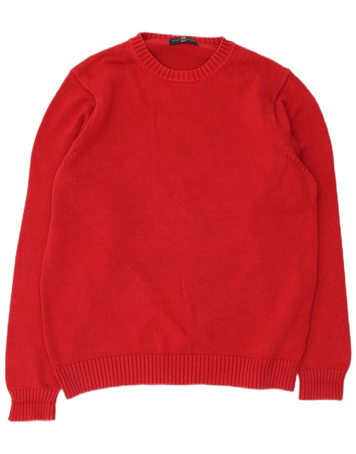 Marks & Spencer Pull à col rond pour homme UK 38/40 Rouge moyen