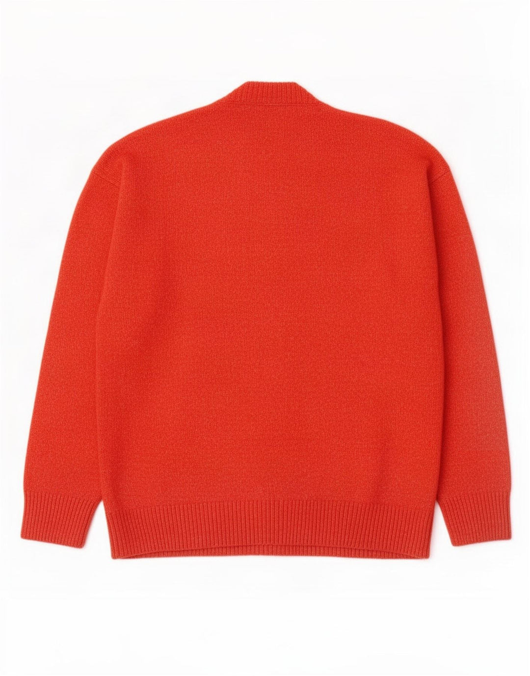 Zara Pull Col Rond Homme Orange Moyen