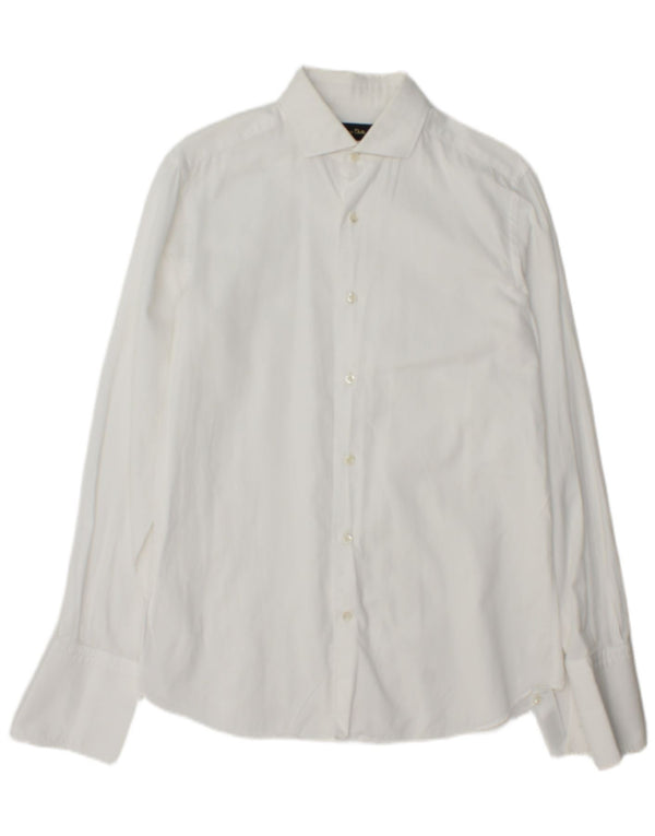 Massimo Dutti Chemise slim fit pour homme Taille 39 15 1/2 Blanc moyen