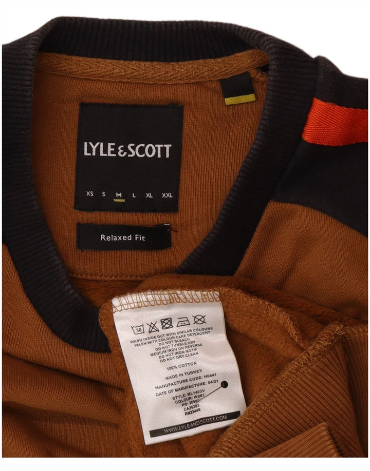 Lyle & Scott Sweat-Shirt Homme Marron Moyen Colorblock Coton