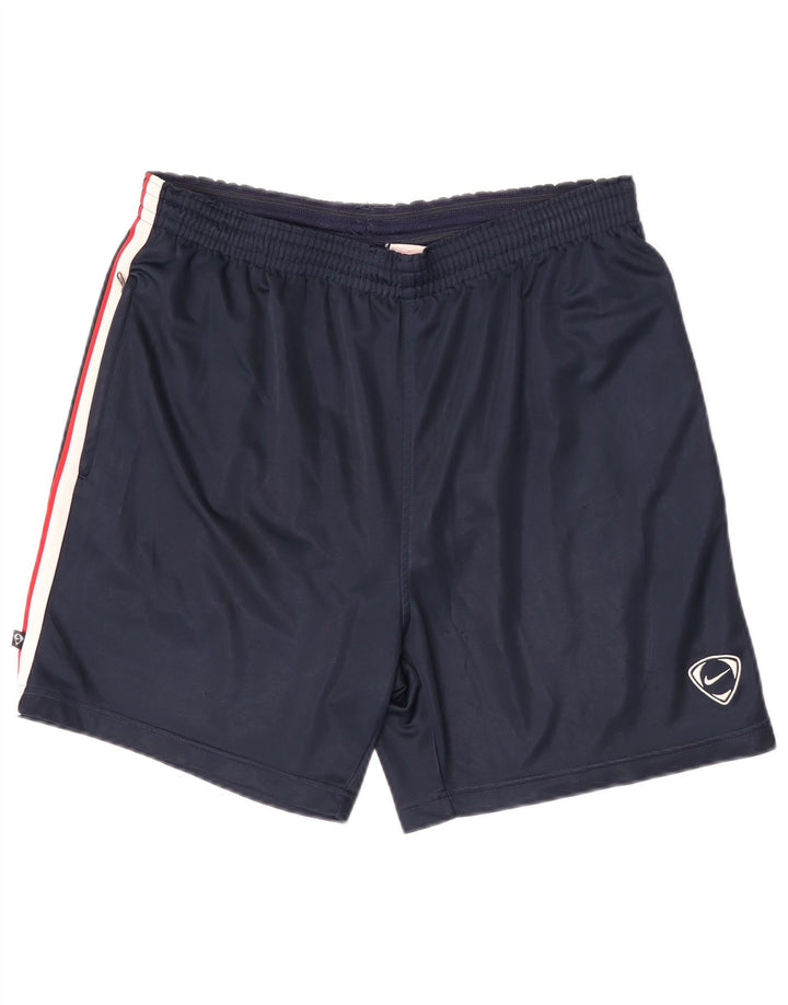 Nike Short de sport pour homme Large en polyester color block bleu marine