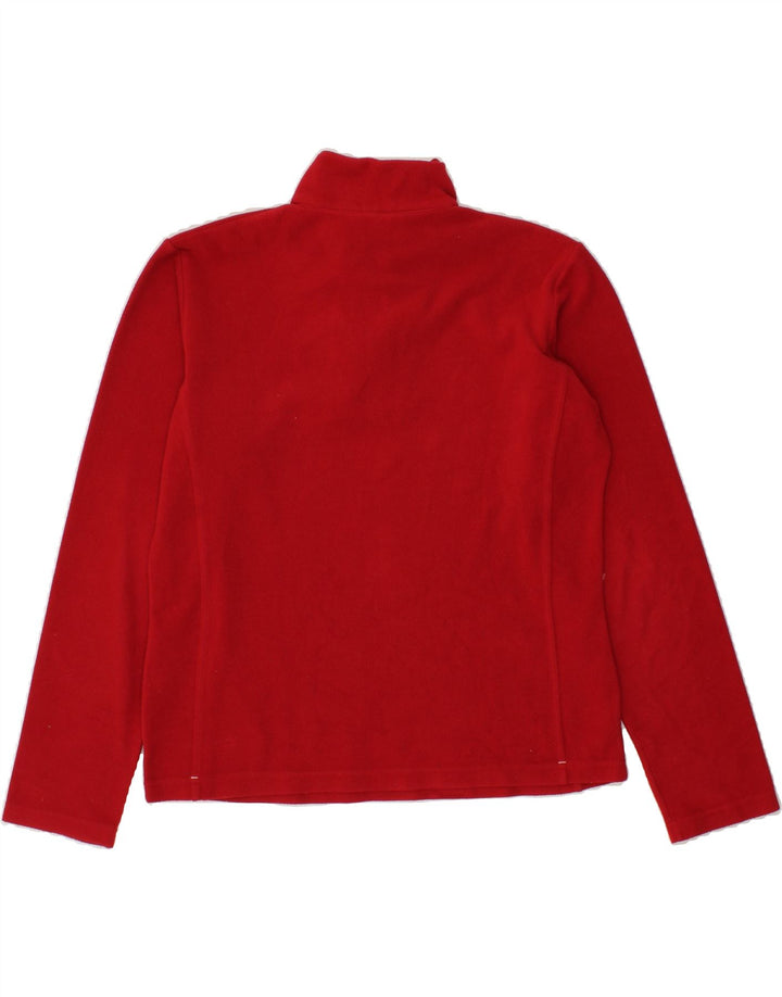 CHAMPION Womens Zip Neck Fleece Jumper UK 16 Large Red Polyester Vintage Champion and Second-Hand Champion from Messina Hembry 