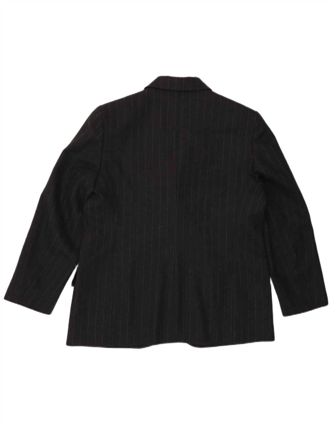 Gianfranco Ferre Veste blazer à 1 bouton pour femme UK 18 XL Gris à fines rayures