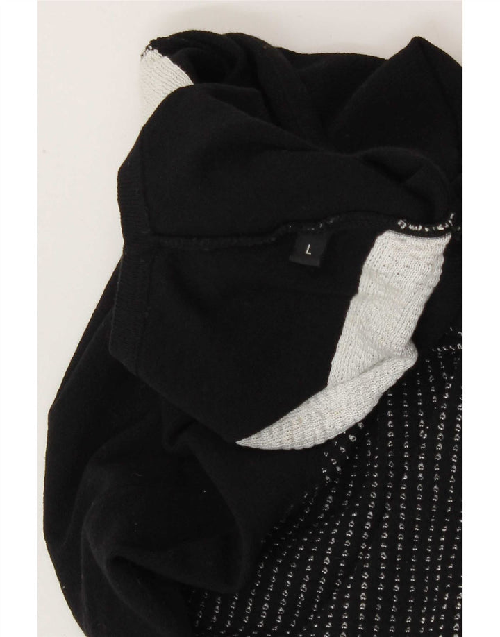 vintage Womens Vest Débardeur UK 14 Grand Noir