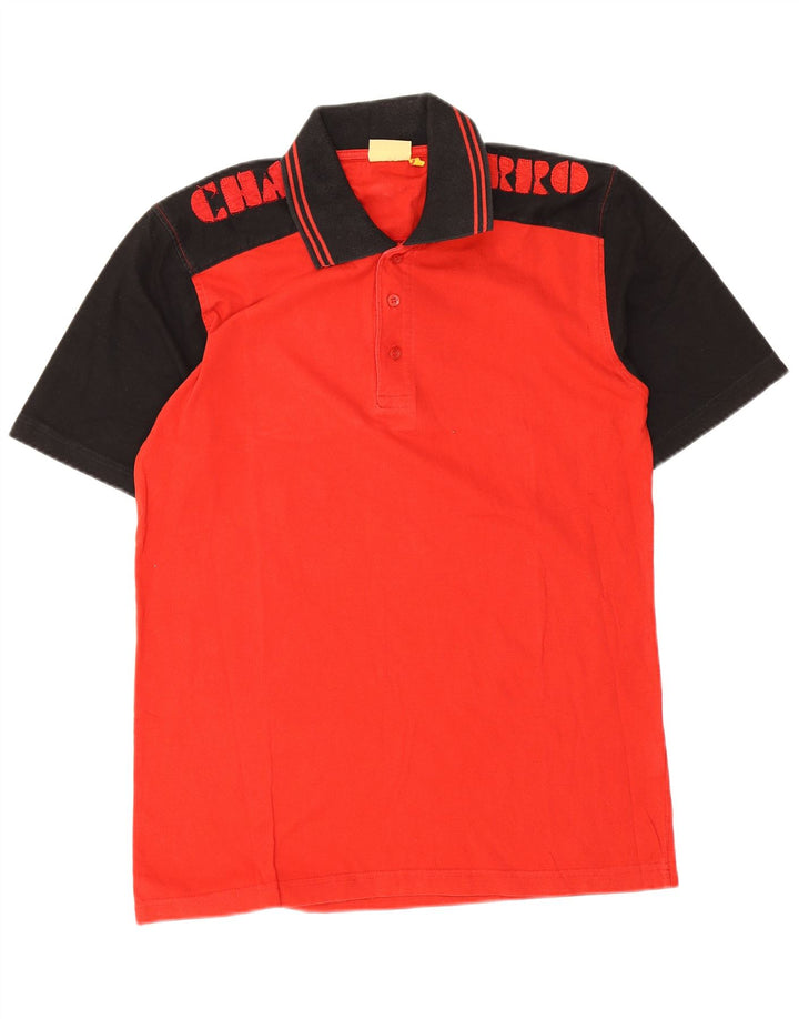 Charro Polo Graphique Homme Grand Coton Colorblock Rouge
