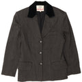 Laura Biagiotti Veste blazer à 3 boutons pour femme IT 42 Gris moyen à fines rayures