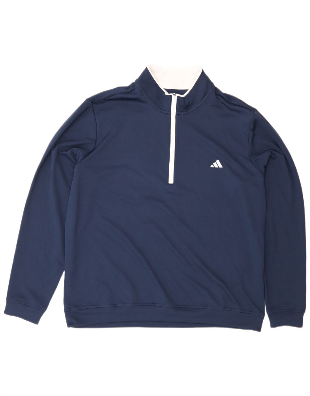 Adidas Sweat-shirt à col zippé pour homme XL Bleu marine Polyester