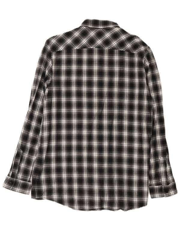Carrera Chemise en flanelle pour femme UK 14 Coton à carreaux noir moyen