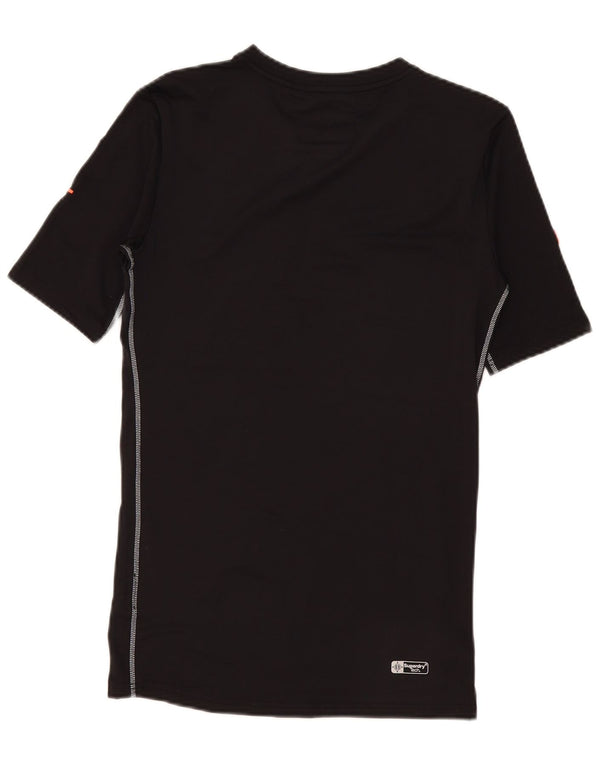 Superdry T-shirt graphique coupe athlétique pour hommes, petit, noir, polyester, sport