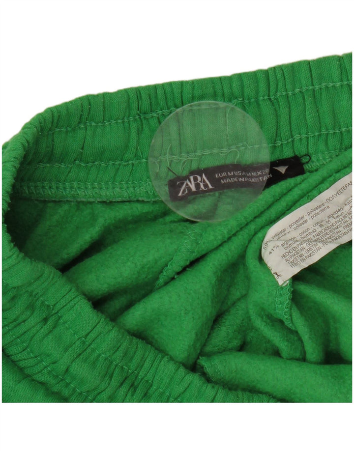 Pantalon de survêtement Zara Femme Joggers UK 14 Polyester vert moyen