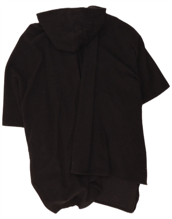 VINTAGE Manteau Poncho à Capuche Femme Taille Unique Noir
