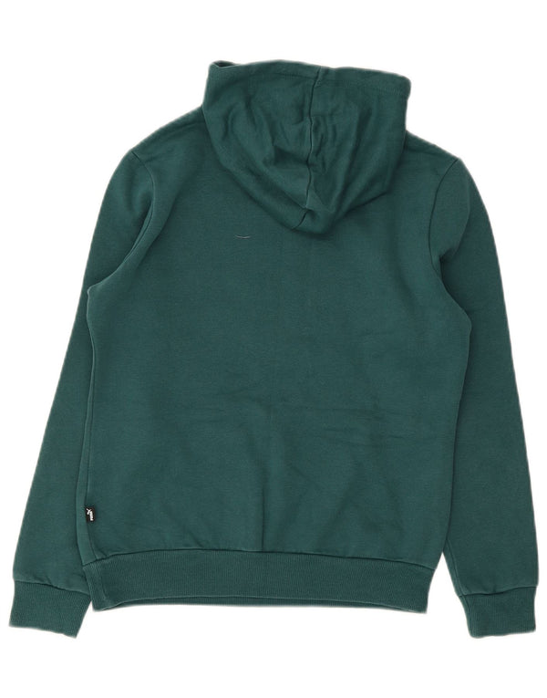 Puma Pull à capuche graphique pour femme UK 10 Small Vert Coton