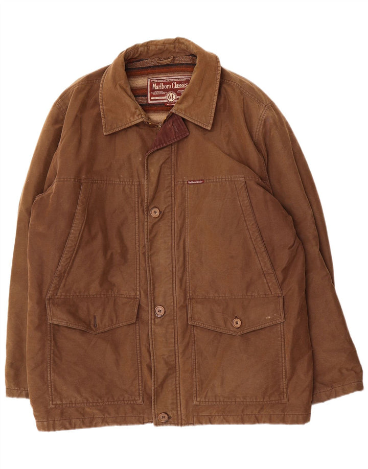 Marlboro Classics Veste utilitaire pour homme UK 44 2XL Marron Coton